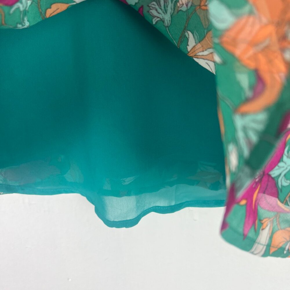 NWOT Stitch Fix Beacon Apparel Floral Ruffle Sleeve Top Size Small S NEW - Picture 6 of 10
